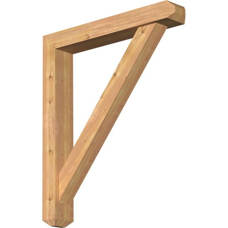 Ekena Millwork Traditional Craftsman Smooth Bracket w/ Offset Brace, Western Red Cedar, 5 1/2"W x 34"D x 40"H BKT0604X34X40TRA04SWR